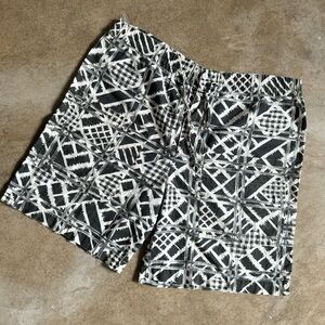 Vintage 80s/90s Espirit Faded B/W Printed Cotton Shorts